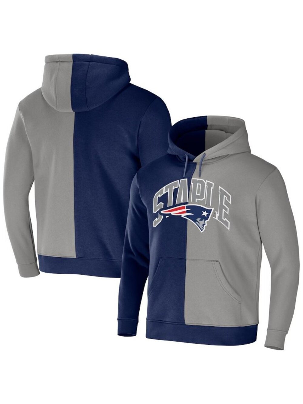New England Patriots NFL x Staple Hoodie Pullover Split Logo Men's Size X-Large